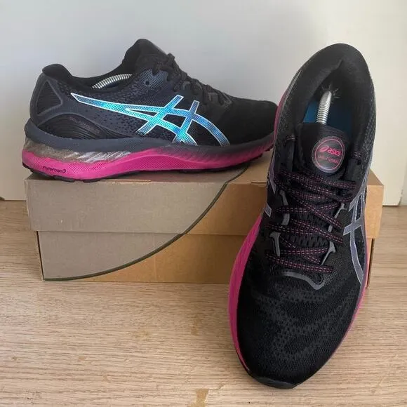 Asics Womens Gel Nimbus 23 Black/Pink Women Running Shoes Sneakers-  SZ 9