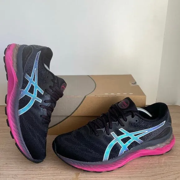 Asics Womens Gel Nimbus 23 Black/Pink Women Running Shoes Sneakers-  SZ 9