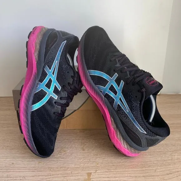 Asics Womens Gel Nimbus 23 Black/Pink Women Running Shoes Sneakers-  SZ 9