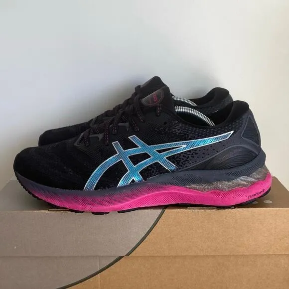 Asics Womens Gel Nimbus 23 Black/Pink Women Running Shoes Sneakers-  SZ 9