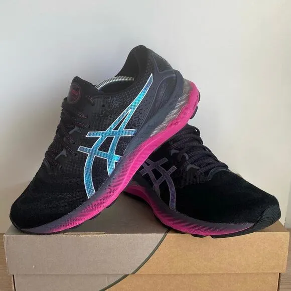 Asics Womens Gel Nimbus 23 Black/Pink Women Running Shoes Sneakers-  SZ 9