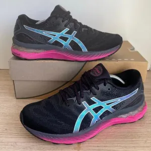 Asics Womens Gel Nimbus 23 Black/Pink Women Running Shoes Sneakers-  SZ 9