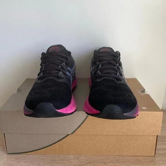 Asics Womens Gel Nimbus 23 Black/Pink Women Running Shoes Sneakers-  SZ 9