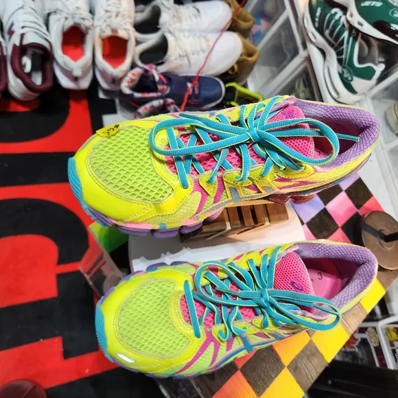 ASICS Women's Vibrant Running Shoes - Yellow and Purple