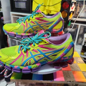 ASICS Women's Vibrant Running Shoes - Yellow and Purple