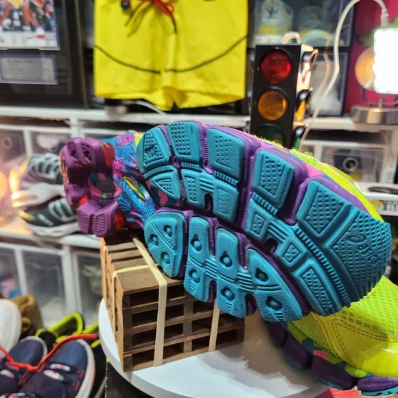 ASICS Women's Vibrant Running Shoes - Yellow and Purple