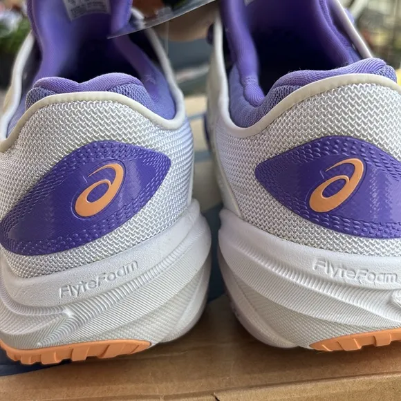 ASICS Women's White and Purple Athletic Shoes