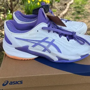 ASICS Women's White and Purple Athletic Shoes