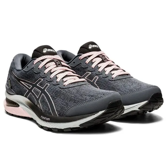 Asics Gel-Cumulus 22 GTX Sneakers Women's US 6 Gray Peach Running Shoes EEE3302