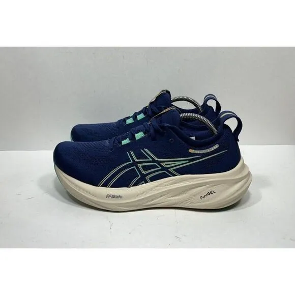 Asics Gel-Nimbus 26 Womens Size 10.5 Navy Blue Athletic Sneakers Shoes 1012B601