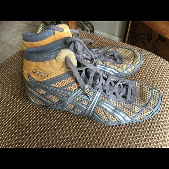 ASICS YELLOW &amp; Steel Wrestler Shoes