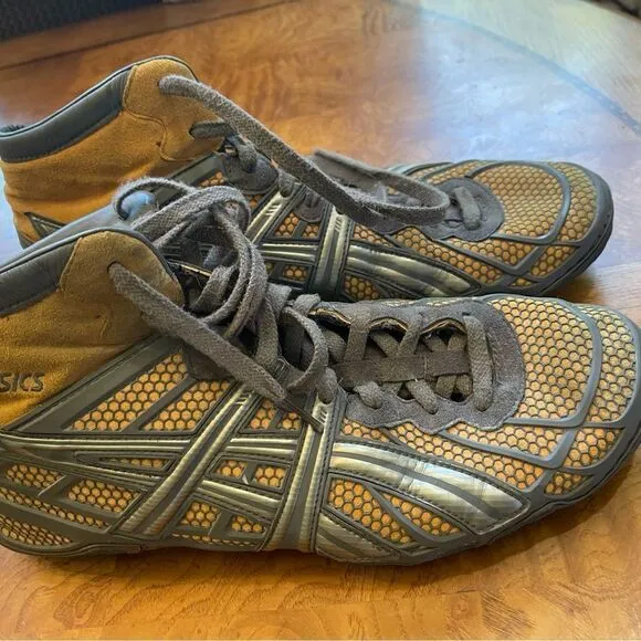 ASICS YELLOW &amp; Steel Wrestler Shoes