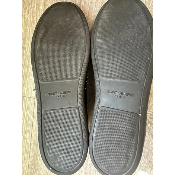 AUTHENTIC YSL SAINT LAURENT PARIS FASHION SNEAKERS Flat TENNIS Shoes 40 / US 7
