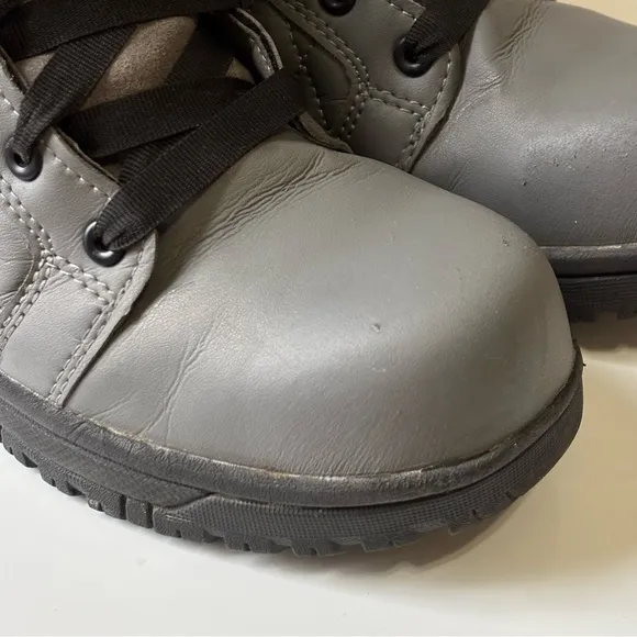 Avenger Women’s Metro Gray Work Safety Boots 7.5 Comfort Steel Toe Construction