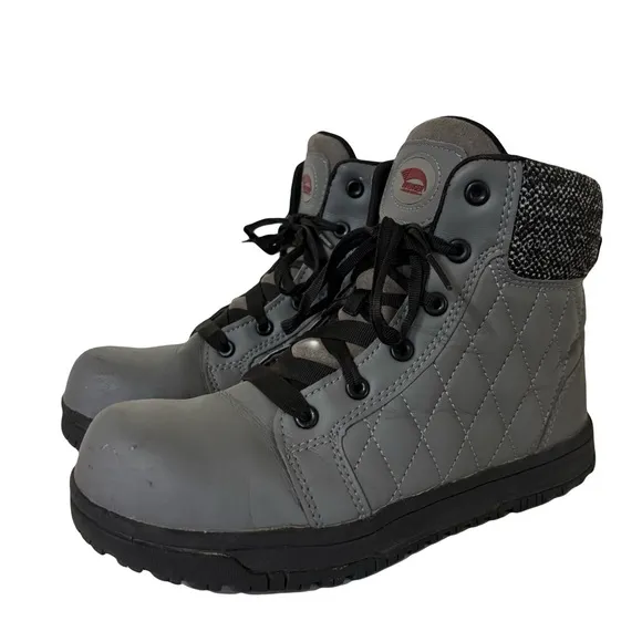 Avenger Women’s Metro Gray Work Safety Boots 7.5 Comfort Steel Toe Construction