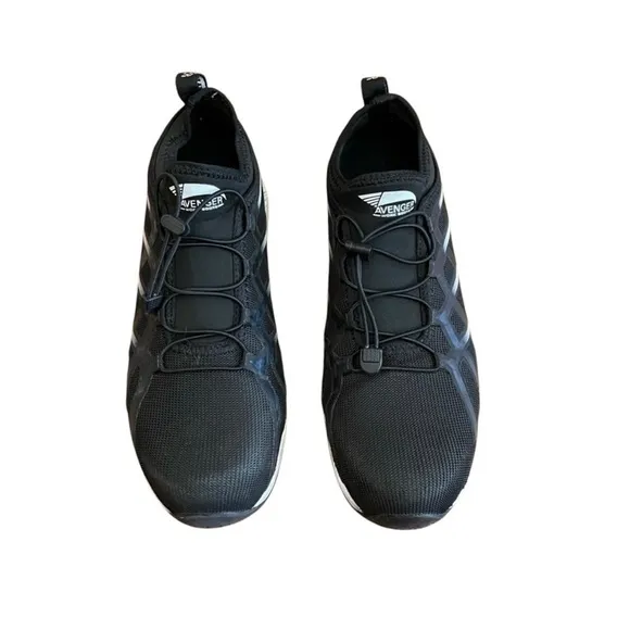 Avengers Work Boots Composite Toe • Black Low Top No Lace • Size 8