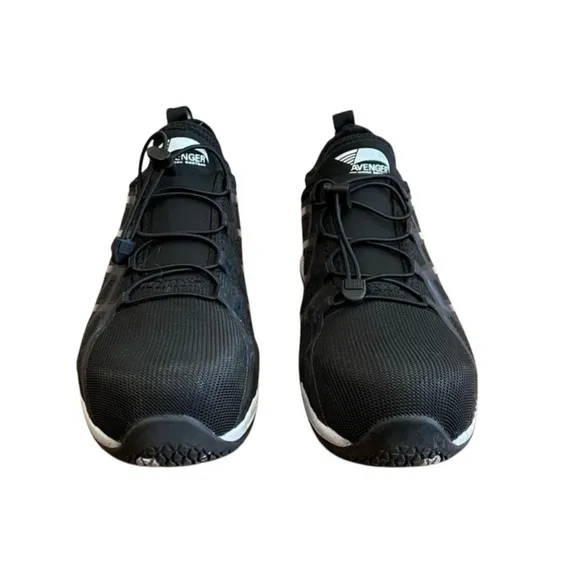 Avengers Work Boots Composite Toe • Black Low Top No Lace • Size 8