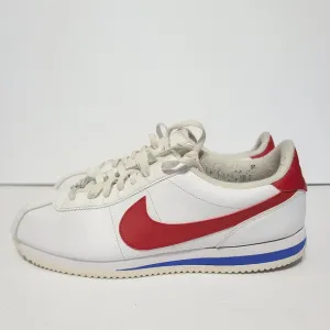 B35 Nike Cortez Basic Forrest Gump Mens 13 Shoes White Red Leather Sneakers