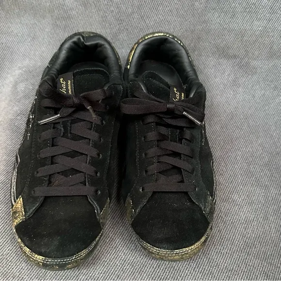 Baby Phat black &amp; gold fairy sneakers shoes Sz 8.5