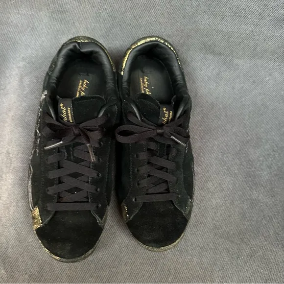 Baby Phat black &amp; gold fairy sneakers shoes Sz 8.5