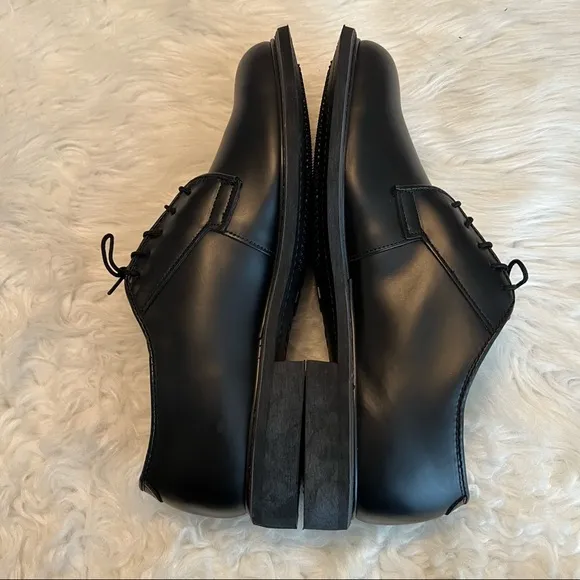 Bates Black Leather Oxford Uniform Shoes Mens Size 12 C Narrow Vibram Soles