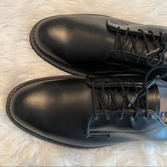 Bates Black Leather Oxford Uniform Shoes Mens Size 12 C Narrow Vibram Soles