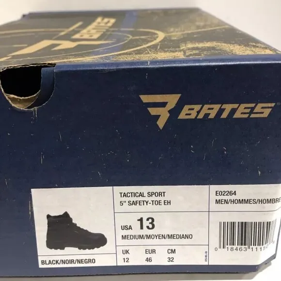 Bates Men’s Tactical Sport, 5’ Safety Work Boots, Size 13M.