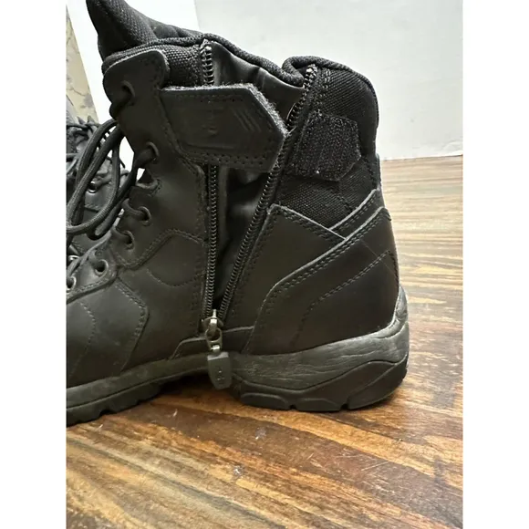 Battle Ops Tactical Boots Side Zip With‎ Safety Toe, Sz 10 Waterproof