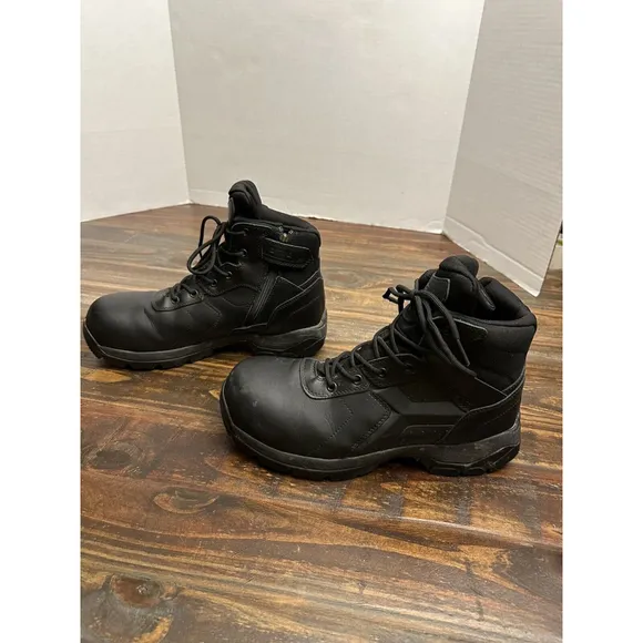 Battle Ops Tactical Boots Side Zip With‎ Safety Toe, Sz 10 Waterproof
