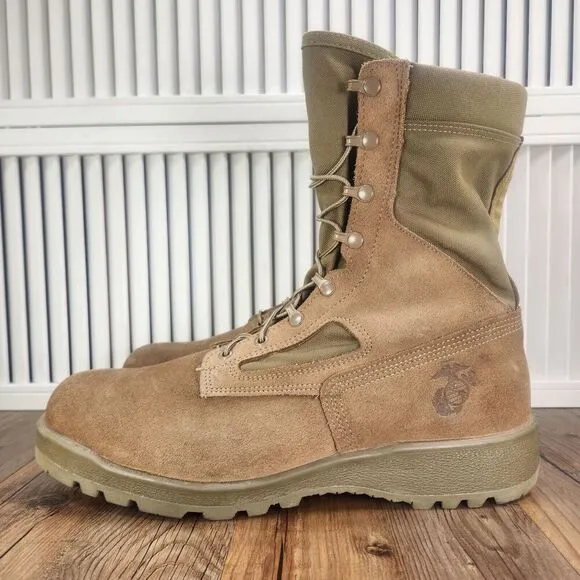 Belleville 550ST USMC 8&quot; Hot Weather Steel Toe Boots Mens Sz 14 Wide Coyote Tan