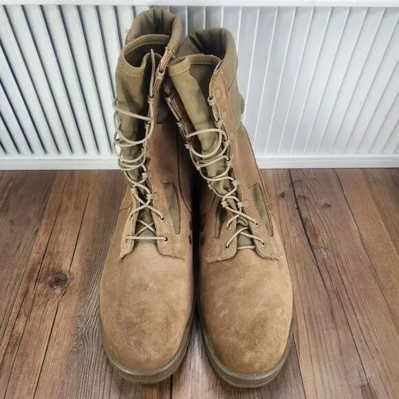 Belleville 550ST USMC 8&quot; Hot Weather Steel Toe Boots Mens Sz 14 Wide Coyote Tan