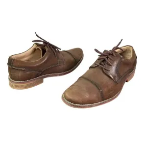 Belvedere Studio Men's 11 11D Brown Leather Paris Cap Toe Lace Up Oxford Shoes