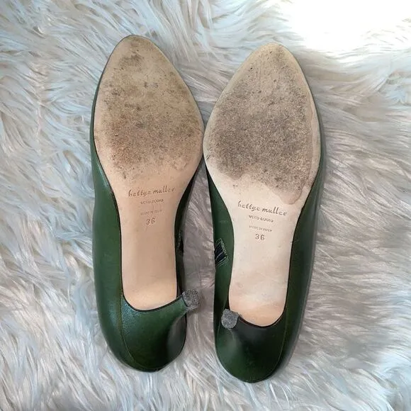 Bettye Muller Green 4” Heeled Bootie Shoes