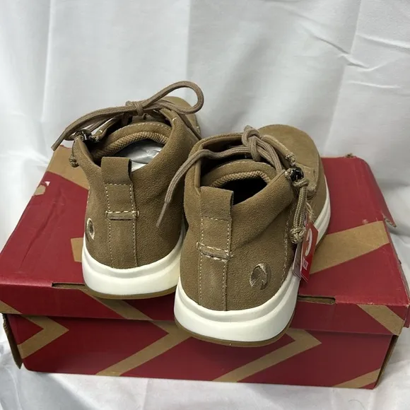 Billy comfort  jogger Chukka sand suede leather lace zip shoes size 9.5 wide