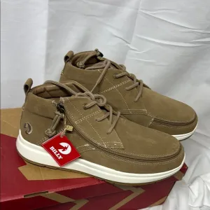 Billy comfort  jogger Chukka sand suede leather lace zip shoes size 9.5 wide