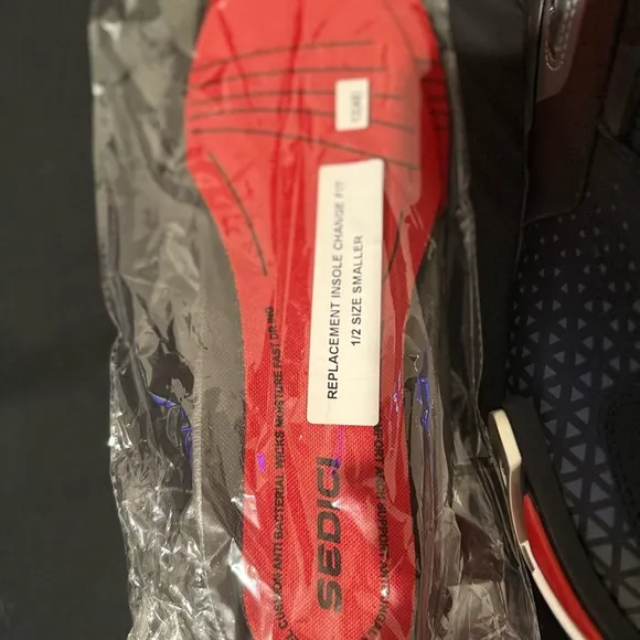 Black and Red Motorsport Boots with Ribbed Padding