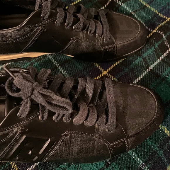 Black Fendi Designer Sneakers