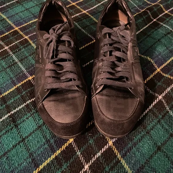 Black Fendi Designer Sneakers