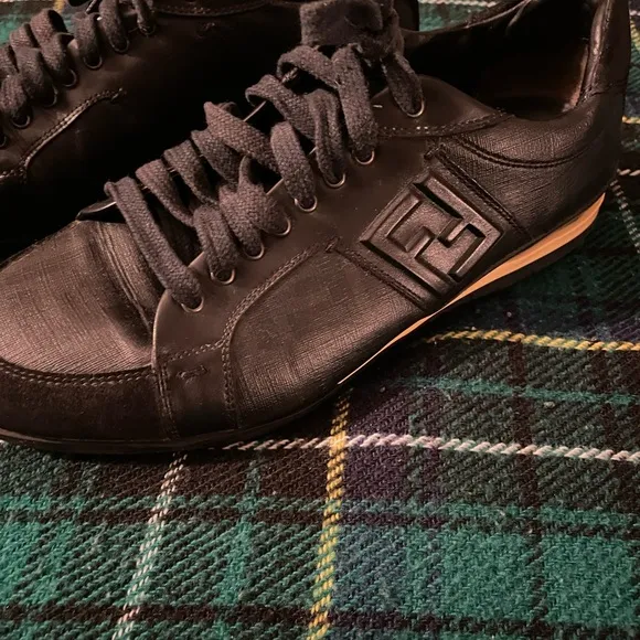 Black Fendi Designer Sneakers