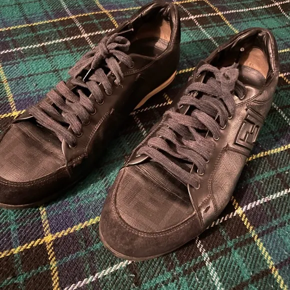 Black Fendi Designer Sneakers