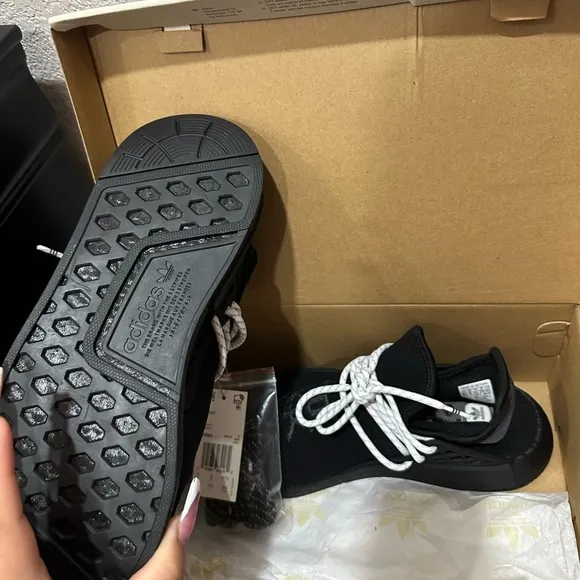 Black Sneakers with White Laces