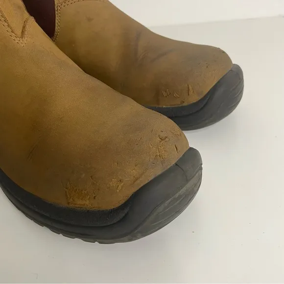 Blundstone Safety Boots Mens AU 8.5 US 9.5 Saddle Brown Leather 164 Steel Toe