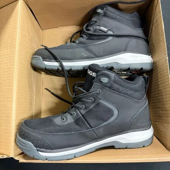 Bogs Shale Mid Safety Toe Waterproof Boots 9.5 Black