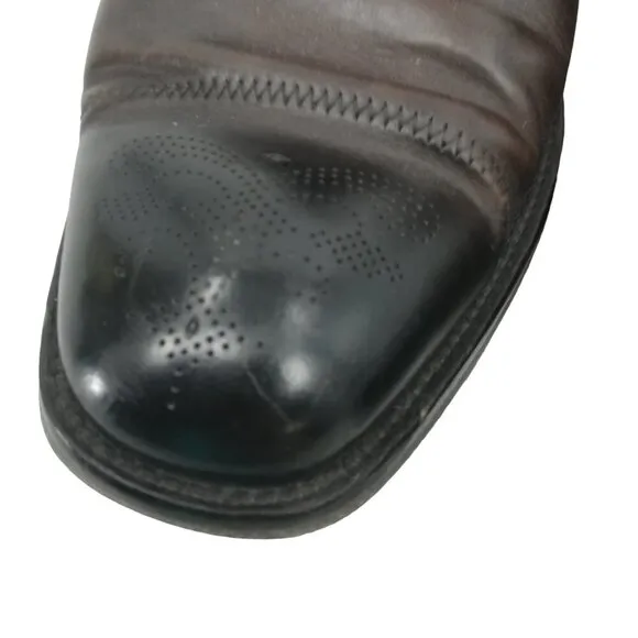 Boss Hugo Boss Lace Up Cap Toe Leather Brown Oxford Shoes Size 7 Mens Derby
