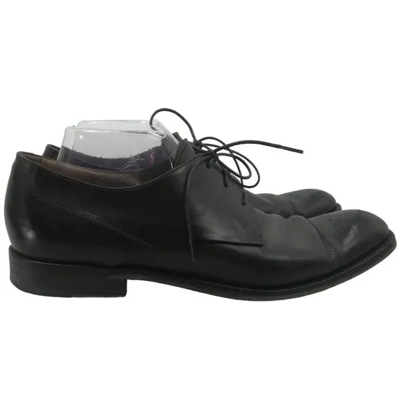 Boss Hugo Boss Lace Up Cap Toe Leather Brown Oxford Shoes Size 7 Mens Derby