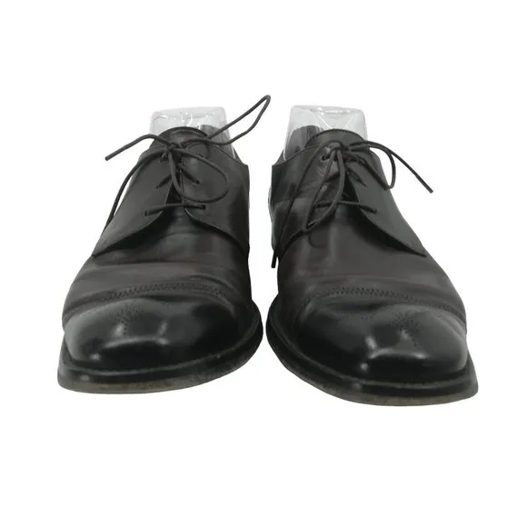 Boss Hugo Boss Lace Up Cap Toe Leather Brown Oxford Shoes Size 7 Mens Derby