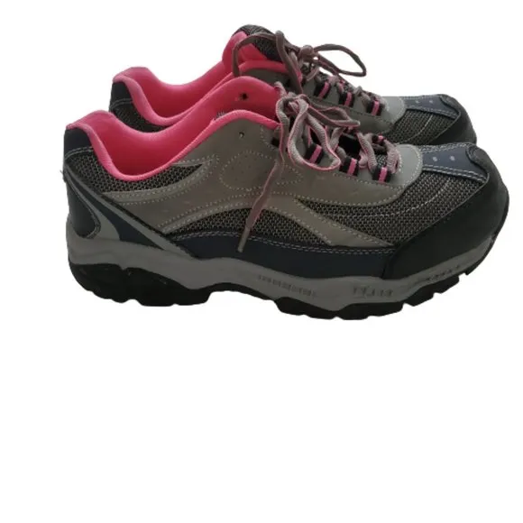Brahma Women's Sarah Steel Toe Low Work Safety Shoe Gray/Pink Size USA 10