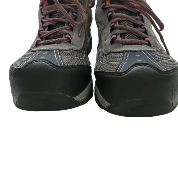 Brahma Women's Sarah Steel Toe Low Work Safety Shoe Gray/Pink Size USA 10