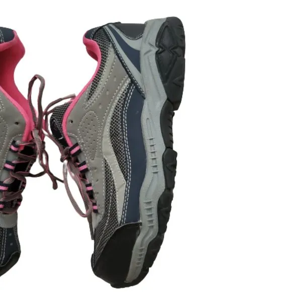 Brahma Women's Sarah Steel Toe Low Work Safety Shoe Gray/Pink Size USA 10