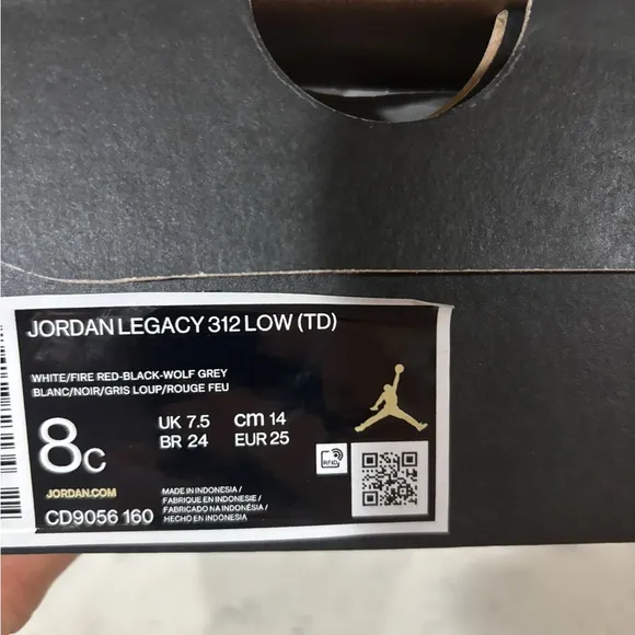 Brand New Jordan Legacy 312 Low TODDLER LIFESTYLE SHOES SNEAKERS CD9056-160